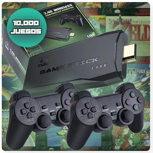 Consola GameStick 4K (+10.000 juegos de 9 consolas) + 2 mandos